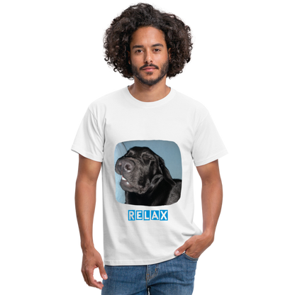 Männer T-Shirt Hunde - Imkes Welt Relax - Weiß