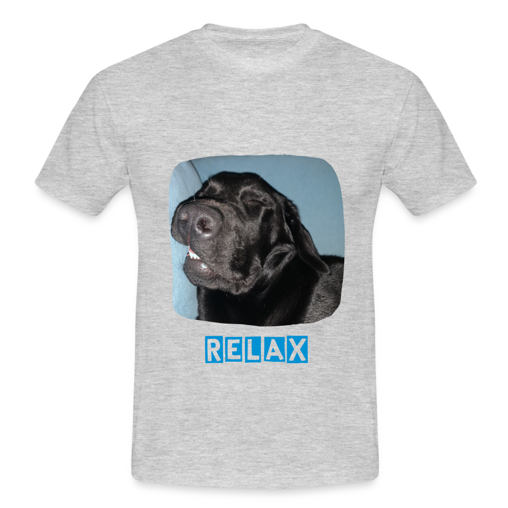 Männer T-Shirt Hunde - Imkes Welt Relax - Grau meliert