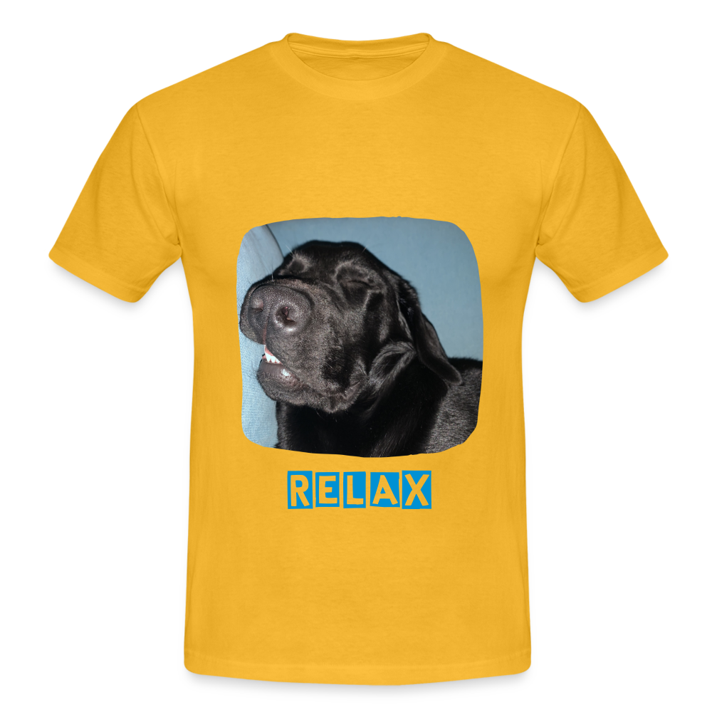 Männer T-Shirt Hunde - Imkes Welt Relax - Gelb