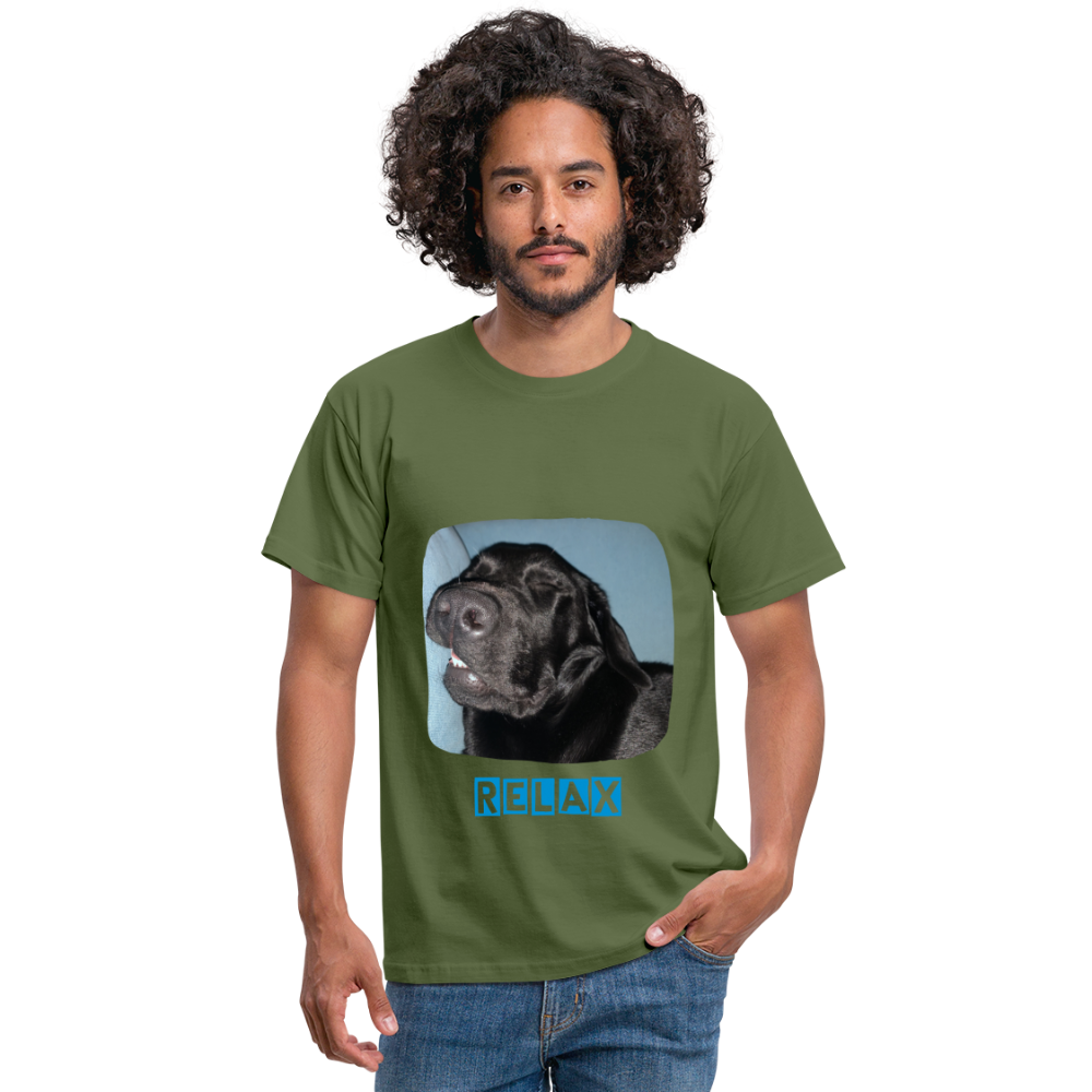 Männer T-Shirt Hunde - Imkes Welt Relax - Militärgrün