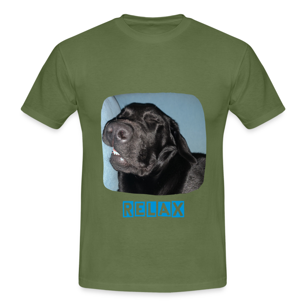 Männer T-Shirt Hunde - Imkes Welt Relax - Militärgrün