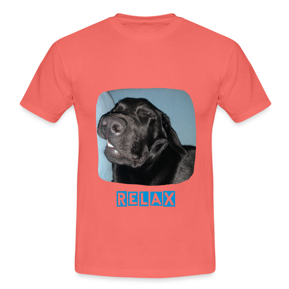 Männer T-Shirt Hunde - Imkes Welt Relax - Koralle