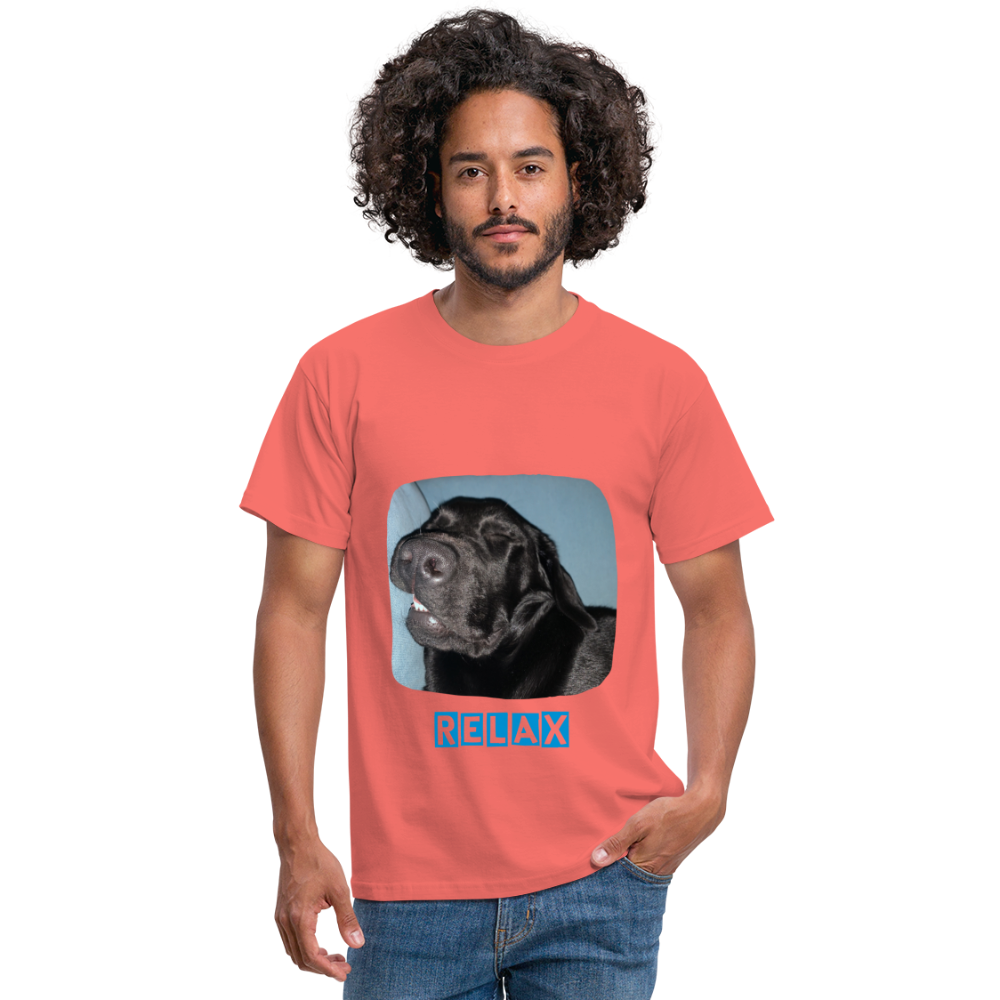 Männer T-Shirt Hunde - Imkes Welt Relax - Koralle